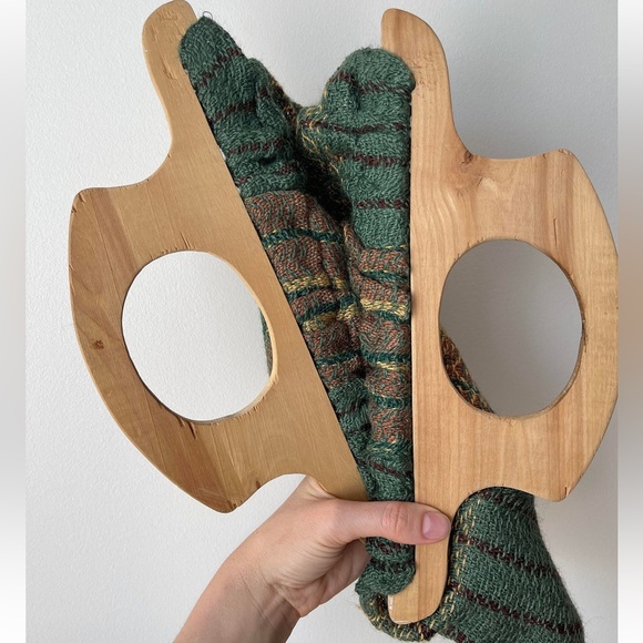 70’s vintage wooden handle handbag / crafting bag - Picture 9 of 10